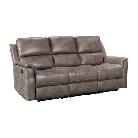 RECLINER MANUAL 3 CUERPOS TELA MARRON LAGOS MOKA