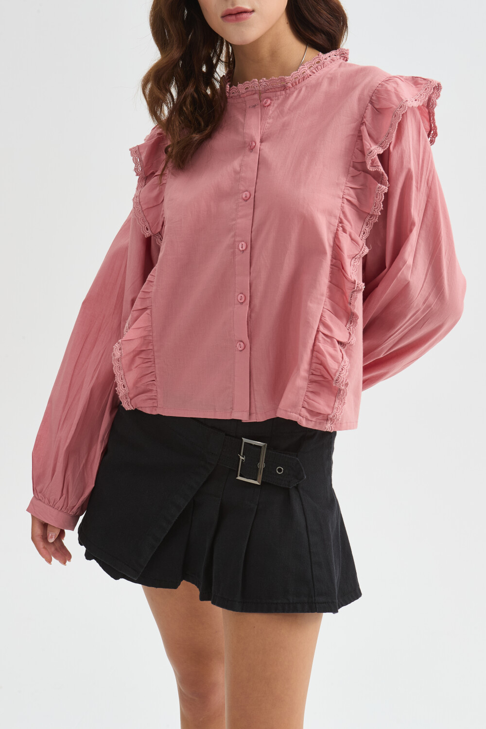 Camisa Tareli Rosa Oscuro