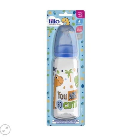 Lillo mamadera 240 ml +6m Azul Dinosaurio