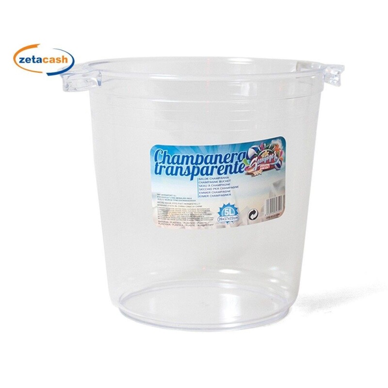 Champanera de Plástico Transparente 5 Litros GE CHAMPANERA TRANSPARENTE PLAST.5L