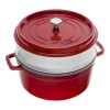 STAUB COCOTTE C/ VAPORIERA - 26 CM CHERRY STAUB COCOTTE C/ VAPORIERA - 26 CM CHERRY
