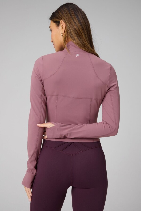 Casaca Perfect Storm Cropped Train Jacket Mujer Mushroom Mauve