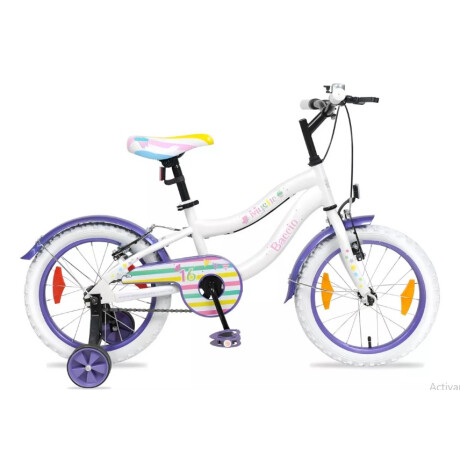 Bicicleta Baccio Mystic Rodado 16 Calidad Color Blanco/violeta Tamaño Del Cuadro 16 Color Blanco/violeta Tamaño Del Cuadro 16