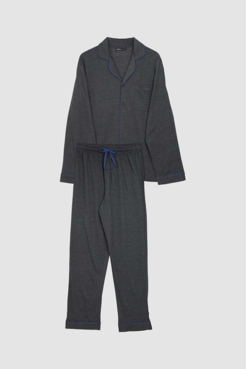 Pijama hombre americano - Gris melange 