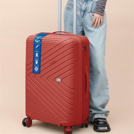 Set X3 Valijas De Viaje Rígidas 4 ruedas 20, 24 y 28 Rojo