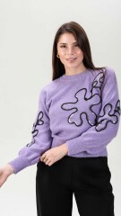 Sweater Flor Violeta