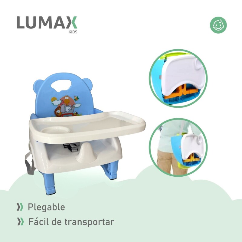 Silla de comer plegable portátil para bebés Celeste