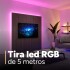 Tira Cinta Luces Led Rgb 5 Metros USB + Control + Bluetooth® Diseño Colores