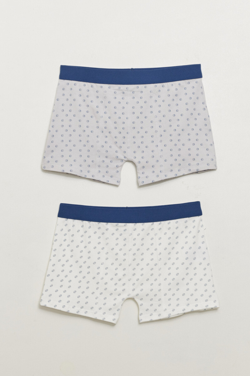 Pack x2 boxer Grs Y Blanco