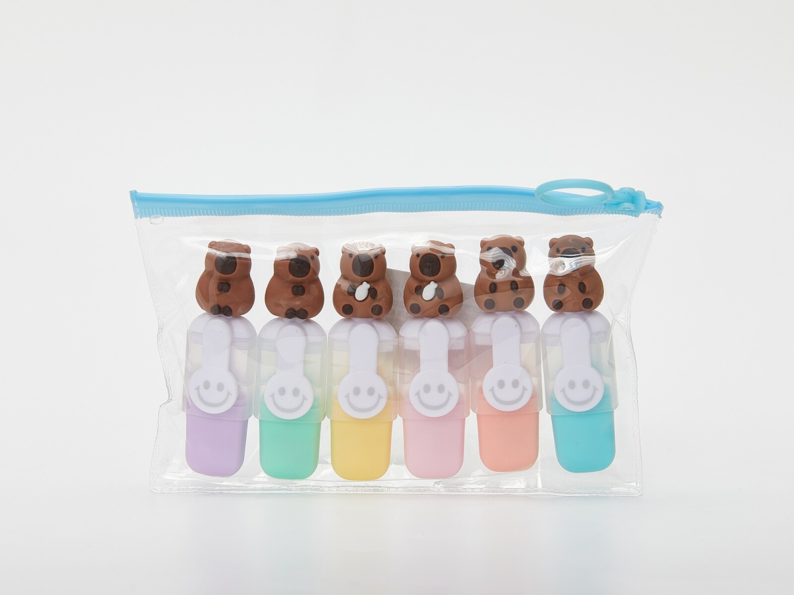 SET DE MINI ILUMINADORES (6 COLORES/LINDO CAPIBARA) 