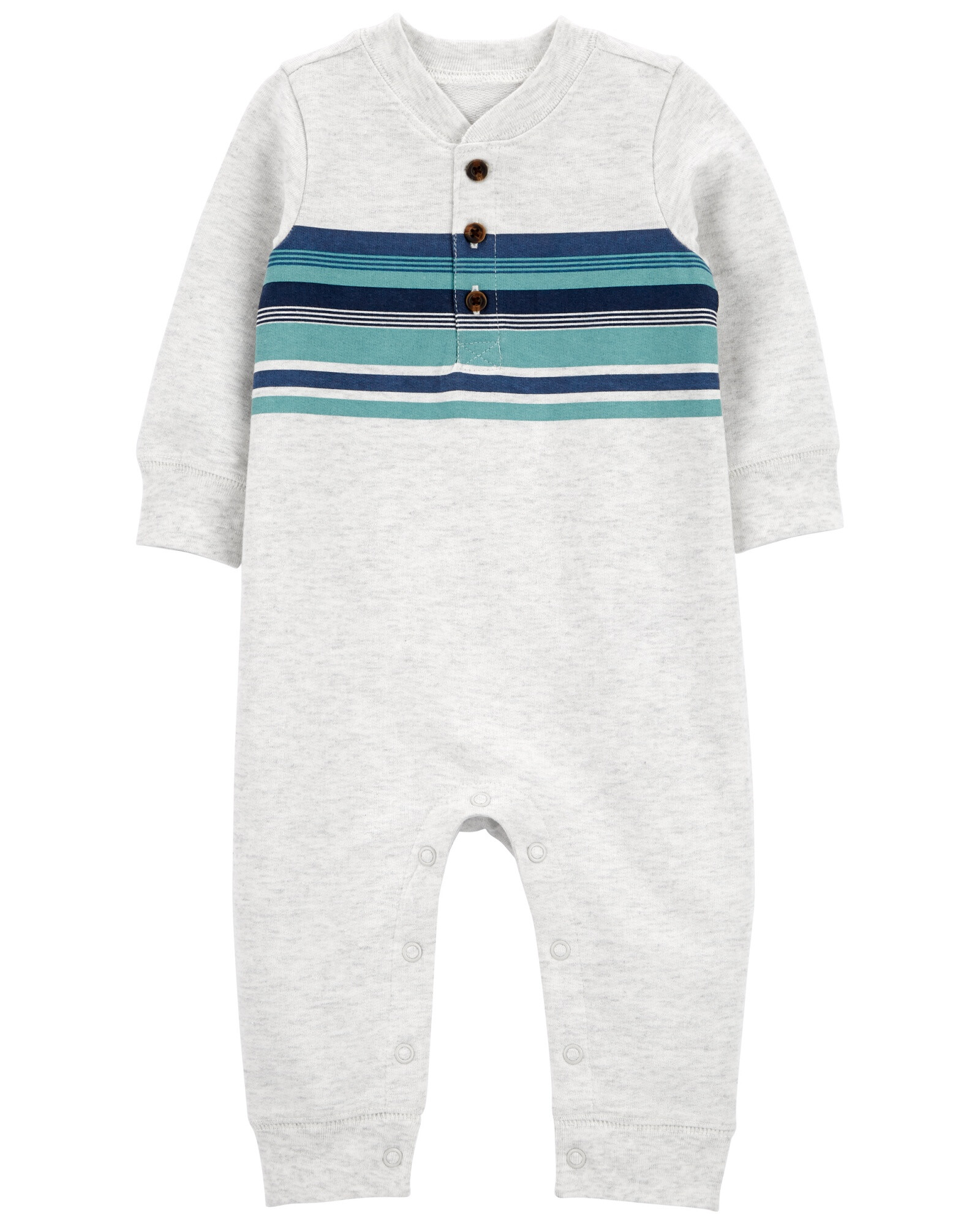 Monito de algodón, estilo henley Monito de algodón, estilo henley