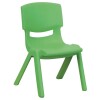Silla para niños en plástico inyectado colores Verde