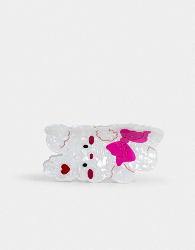 Broche Especiales Broche Acrílico Animalito - Blanco Crudo
