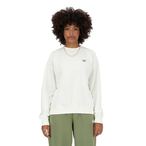 Buzo New Balance de Dama - FRENCH TERRY- WT41508SST WHITE
