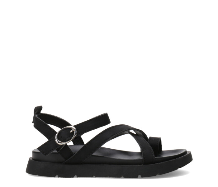 Sandalia ZENKE con tiras finas Black