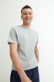 Remera cuello redondo GRIS MELANGE