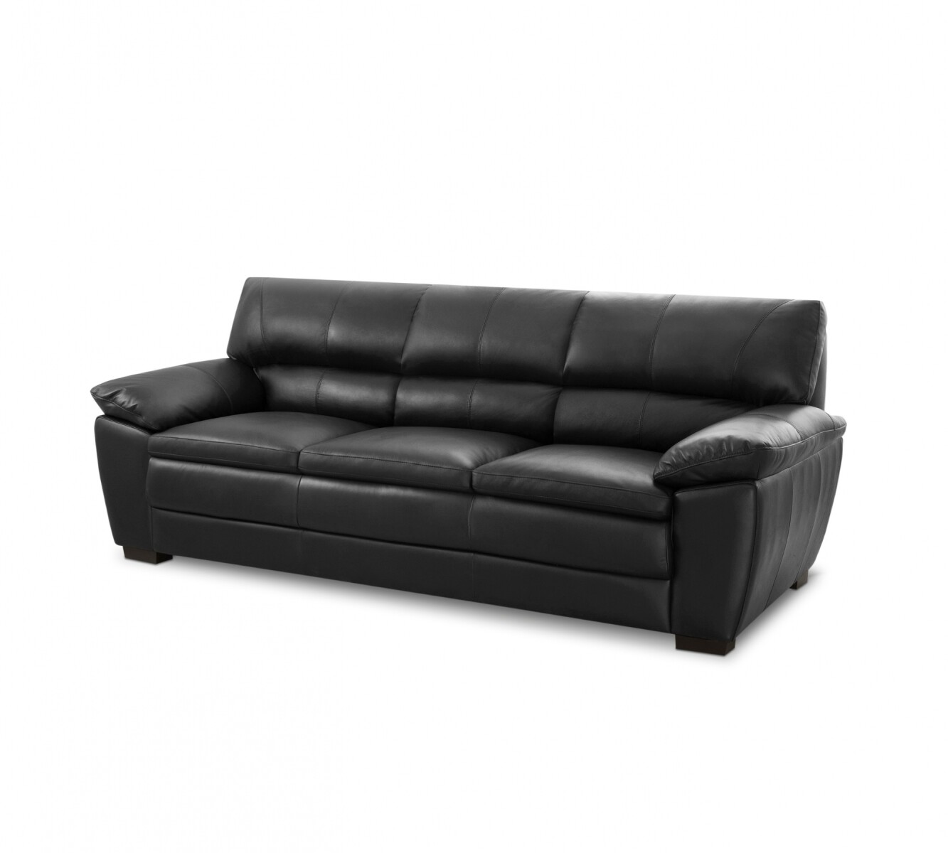 Sillón %100 Cuero - 3 Cuerpos - Premium - Negro 