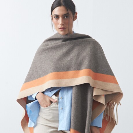 PONCHO OUZO Gris Melange