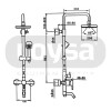 Barral de ducha Monocomando Exterior con transferencia Milano Gris Satinado Barral De Ducha Monocomando Exterior Con Transferencia Milano Gris Satinado