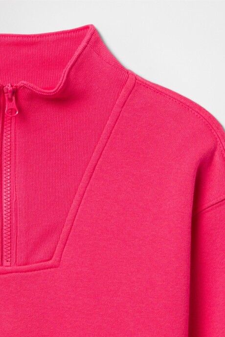 Buzo Deportivo Medio Cierre Niña Raspberry