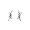 Caravanas Pétalos-Plata 925-Piedra Zirconia-CA3131 conpiedra