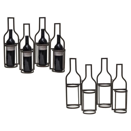 VINERA P/4 BOTELLAS METAL FORMA BOTELLAS 49X11X45CM FS16-124 VINERA P/4 BOTELLAS METAL FORMA BOTELLAS 49X11X45CM FS16-124