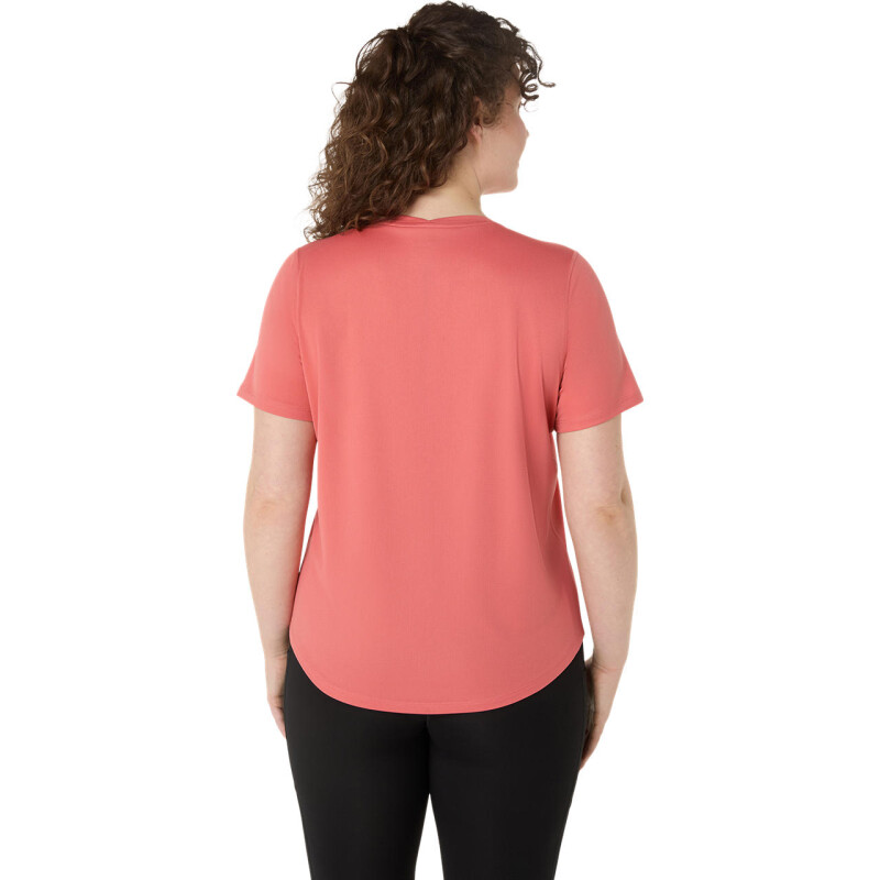 Polo Running Asics Silver SS Top Mujer Dark Pink Clay