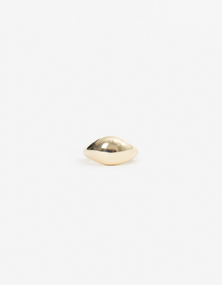 Anillos Medianos y Grandes Metal Anillo Bold De Metal - Dorado