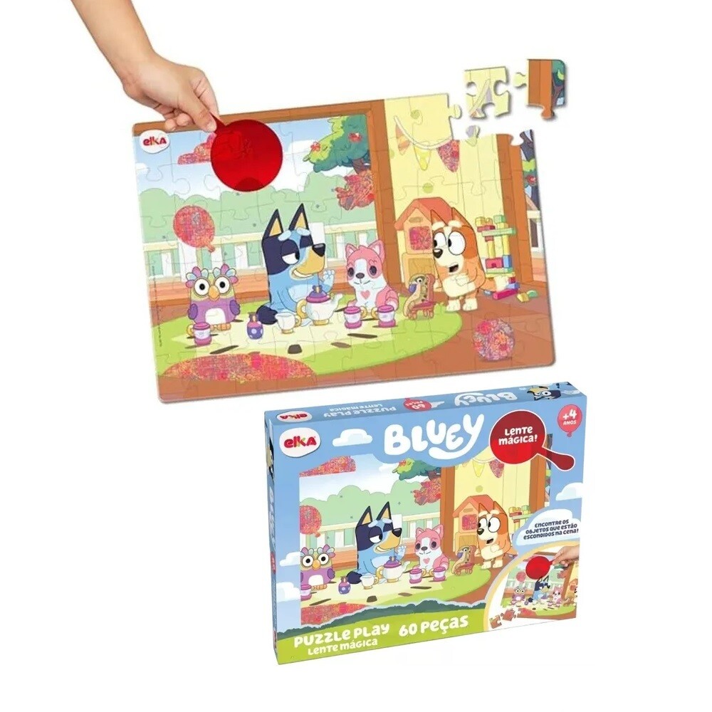 PUZZLE 60 PIEZAS - LENTE MAGICO BLUEY PUZZLE 60 PIEZAS - LENTE MAGICO BLUEY
