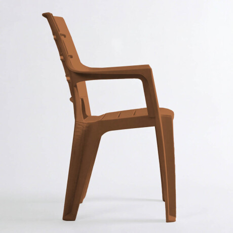 Silla Jardín Rattan Apilable UV 150kg Exterior Turca Marron