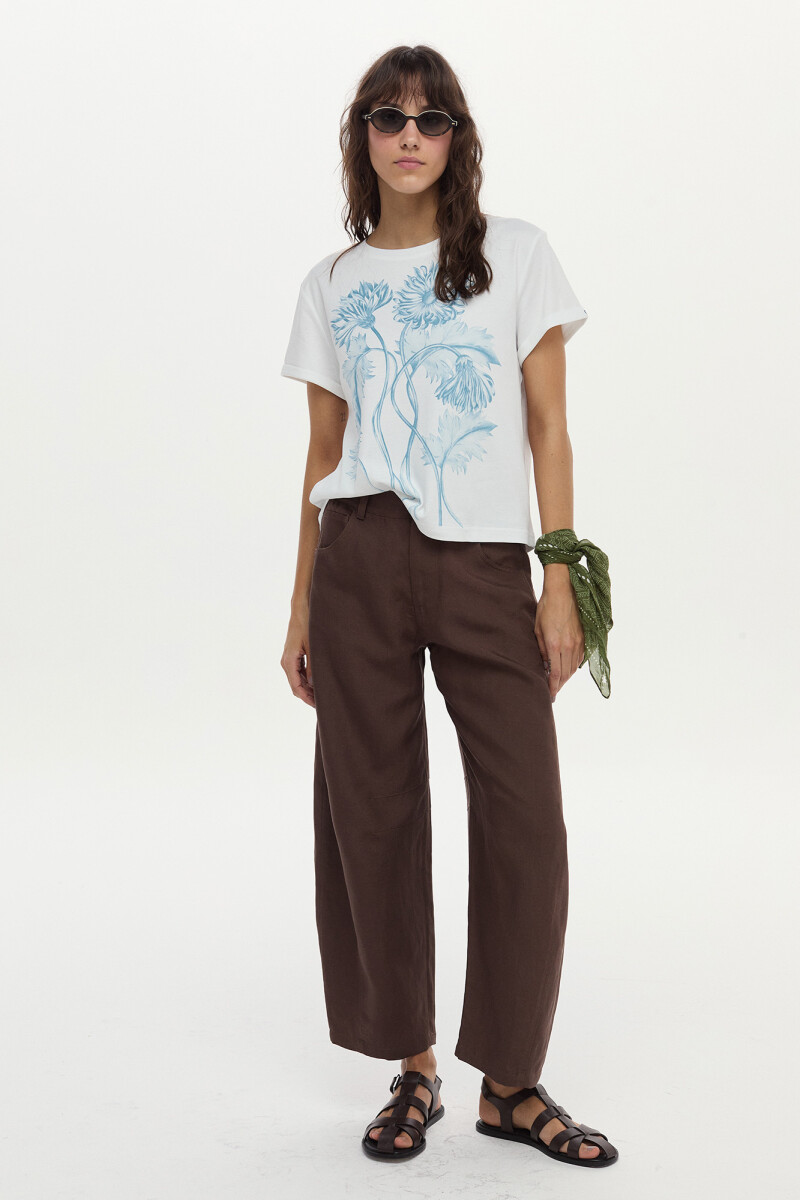 Remera Flora Blanco