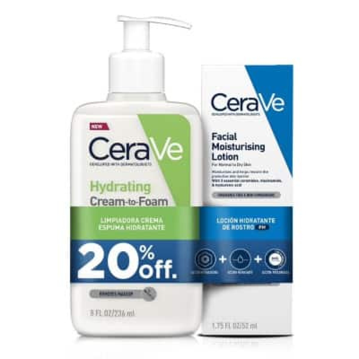 Cerave Pack Limpieza + Hidratación Rostro 