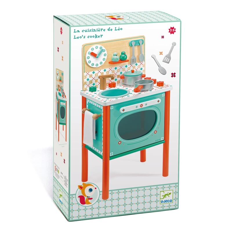 Cocina de madera para niños con accesorios - La cocina de Leo Cocina de madera para niños con accesorios - La cocina de Leo