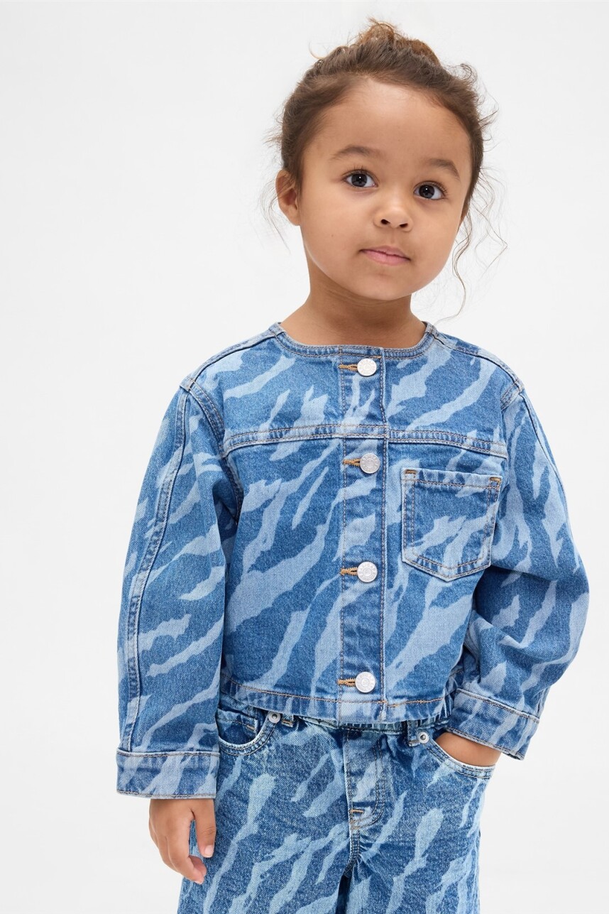 Campera De Jean Zebra Toddler Niña Zebra Print