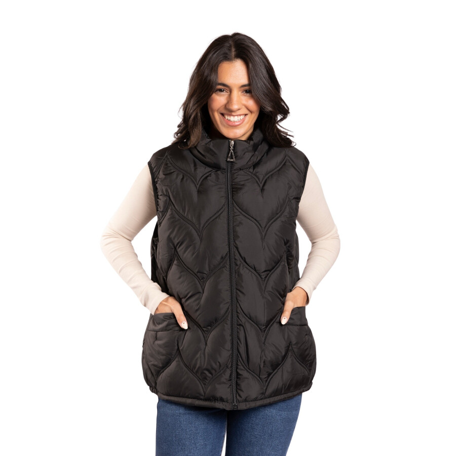 CHERRY PUFFY VEST BLACK