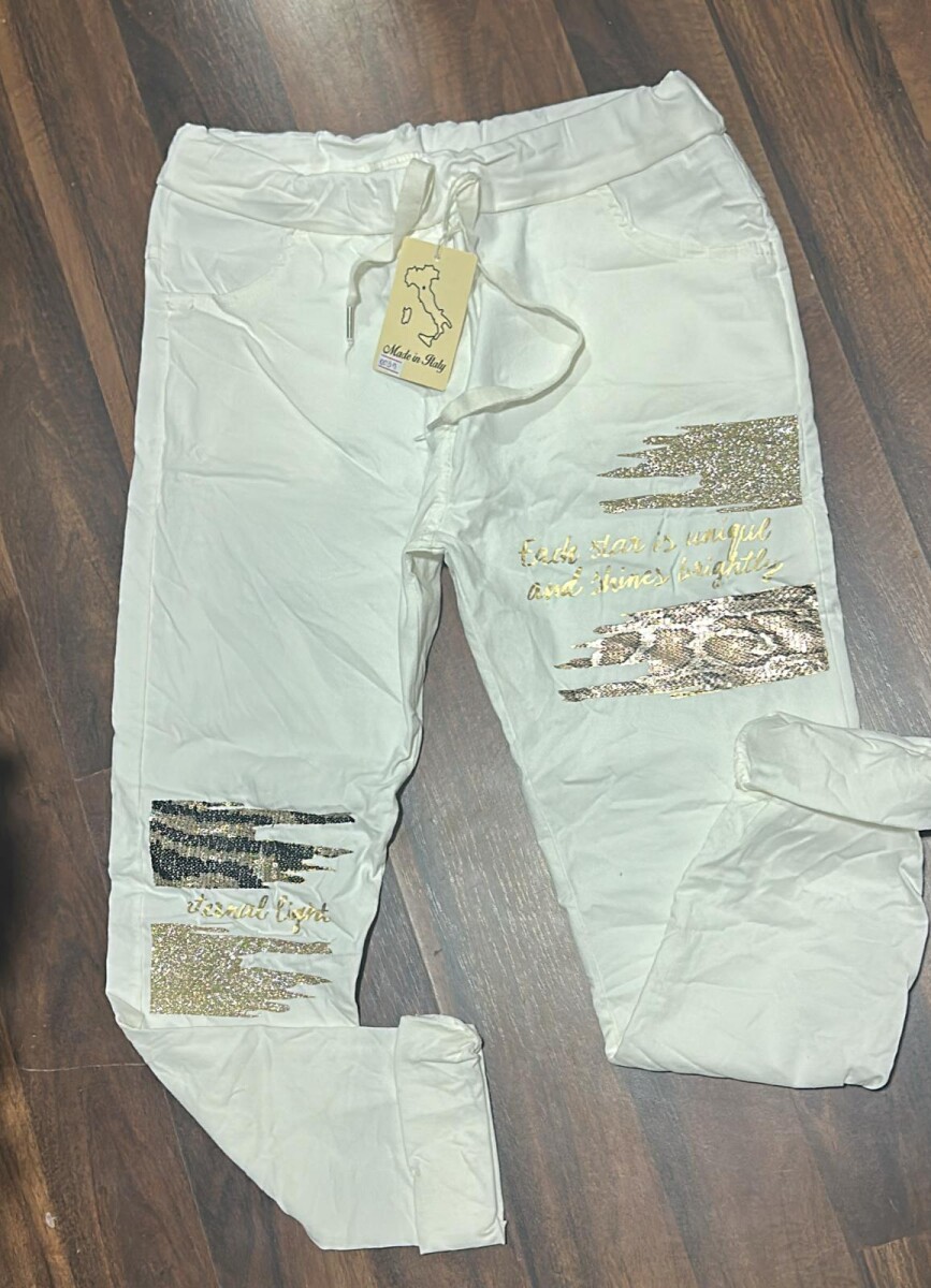 Pantalón de lycra italiano - Blanco 