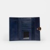 Billetera Dalia en cuero liso satinado Marine Blue