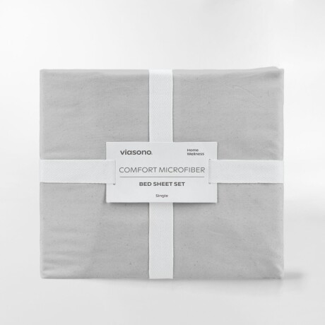 FUNDA DE DUVET MICROFIBER GRIS CLARO - 2 PLAZAS