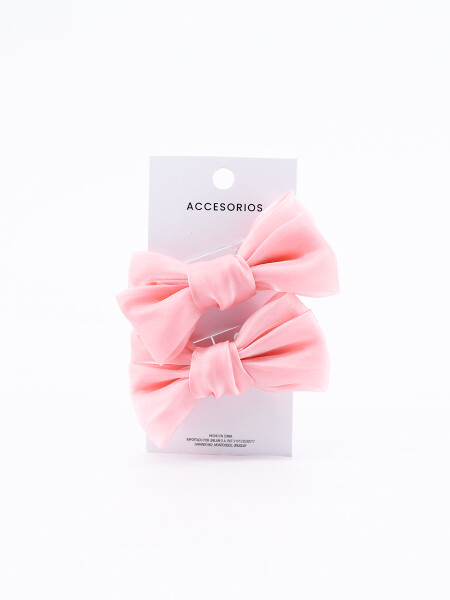 BROCHE MOÑAS SET X 2 ROSADO