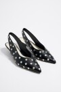 ZAPATO SALÓN TACHAS PIEL Negro