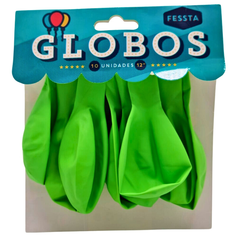 Globos X10 Tamaño R12 Verde Manzana