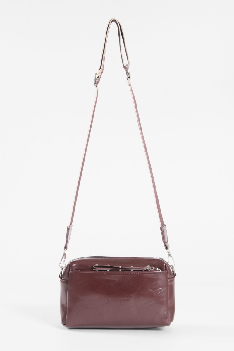 Bandolera basic con cierres chocolate