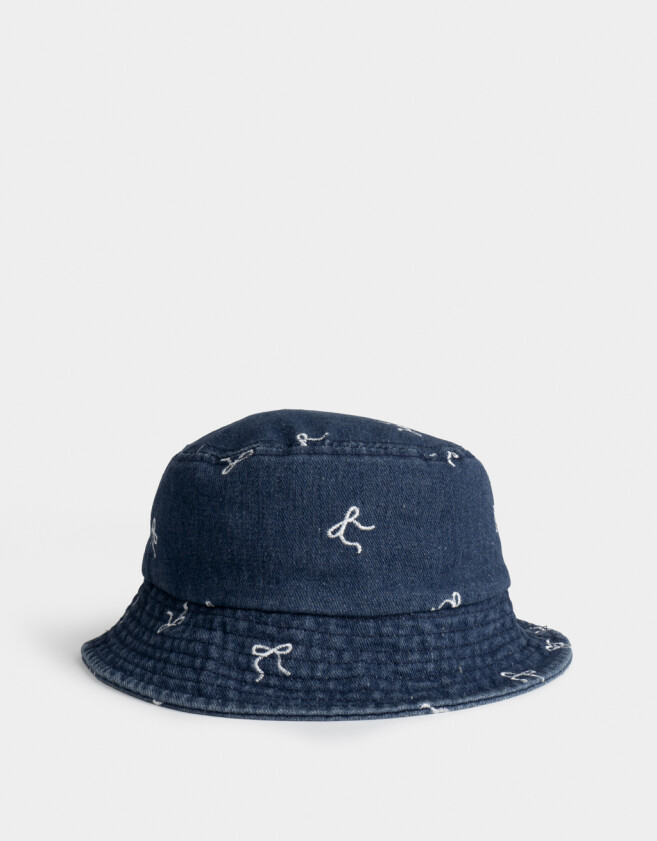 Sombreros Piluso Denim Moños - Azul Gastado