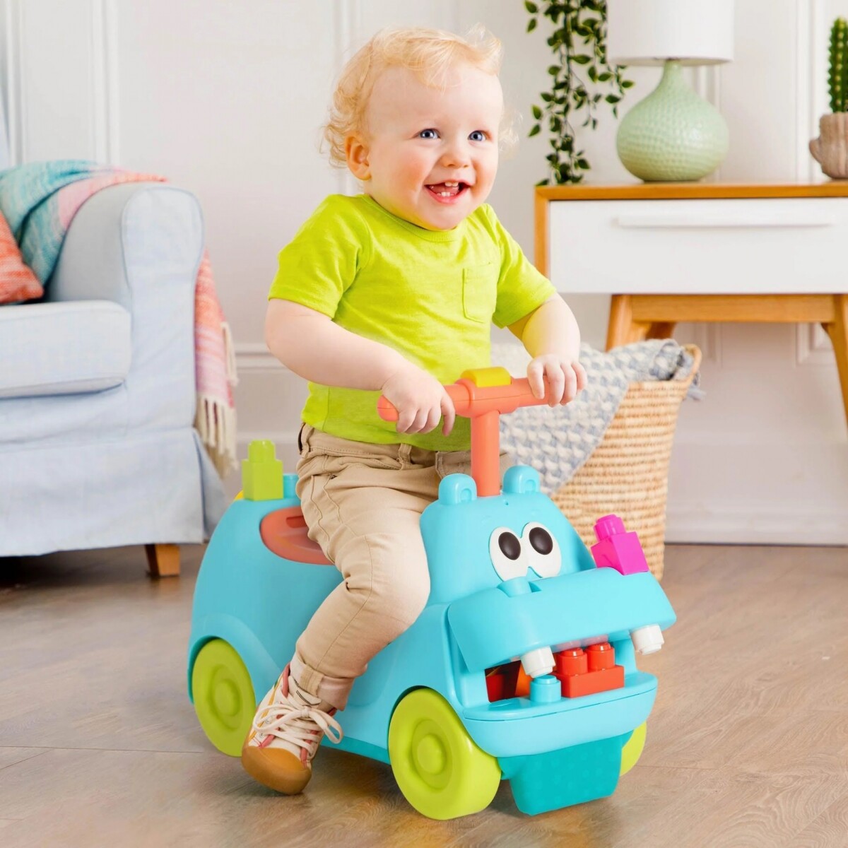 Buggy andador Hippo con bloques, luz y sonidos 