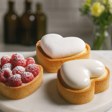 Kit de Mini Tartas con Forma de Corazón Kit de Mini Tartas con Forma de Corazón
