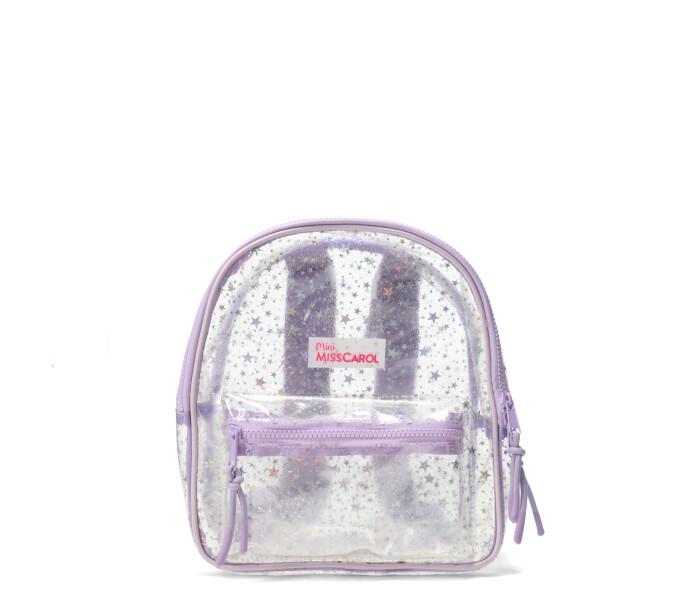 Mochila TUNO de pvc y brillos Lilac