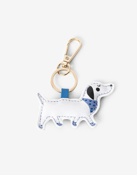 Llavero Cuero/PU Llavero Y Bag Charm Perro Salchicha - Combinacion Multicolor