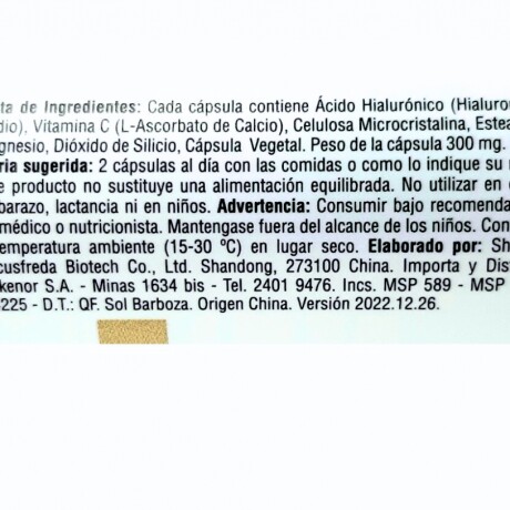 Qualivits Acido Hyalurónico + Vitamina C 60 cap. Qualivits Acido Hyalurónico + Vitamina C 60 cap.