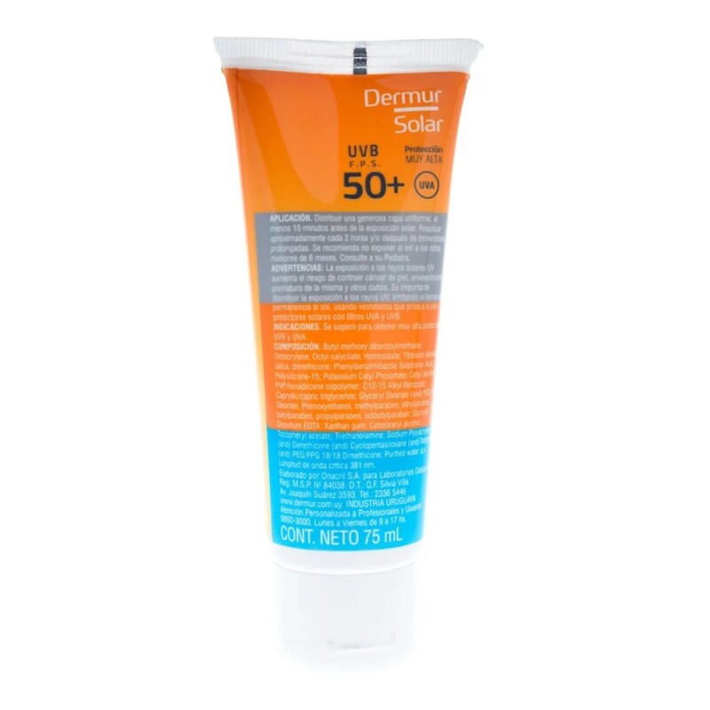 DERMUR SOLAR PROTECTOR FPS 50 75 ML DERMUR SOLAR PROTECTOR FPS 50 75 ML