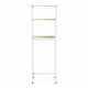 Mueble Hierro y Madera Organizador Rack baño sobre inodoro Blanco